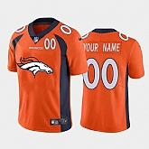Nike Broncos Customized Orange Team Big Logo Number Vapor Untouchable Limited Jersey,baseball caps,new era cap wholesale,wholesale hats